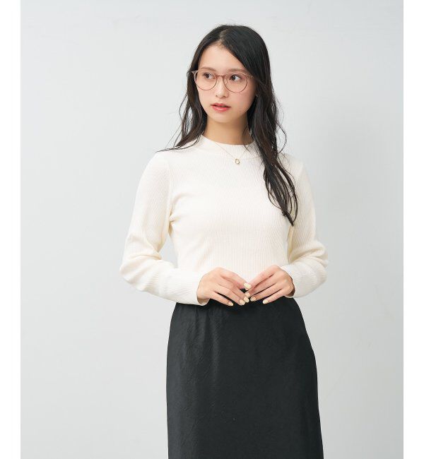  「MAQuillAGE(マキアージュ) コラボ｜ 血色感 メガネ | 中顔面短縮みえ メイク 大人可愛い レンズ交換券付」|メガネ|