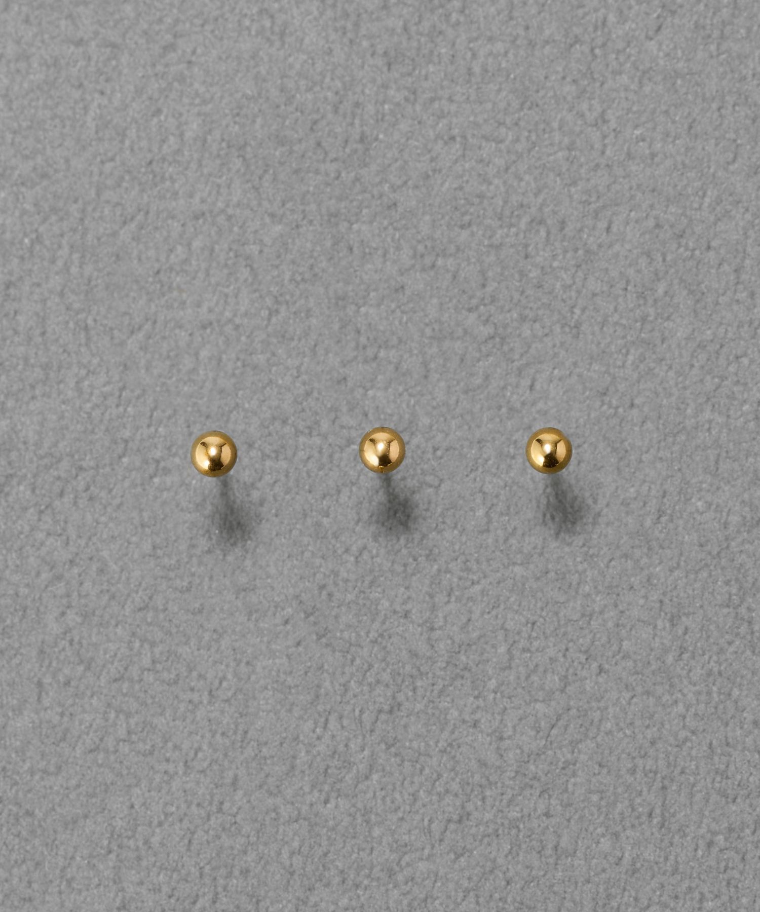 Phoebe「【金属アレルギー対応】3setメタルピアス　ゴールド/サージカルステンレス」|ピアス|ゴールド