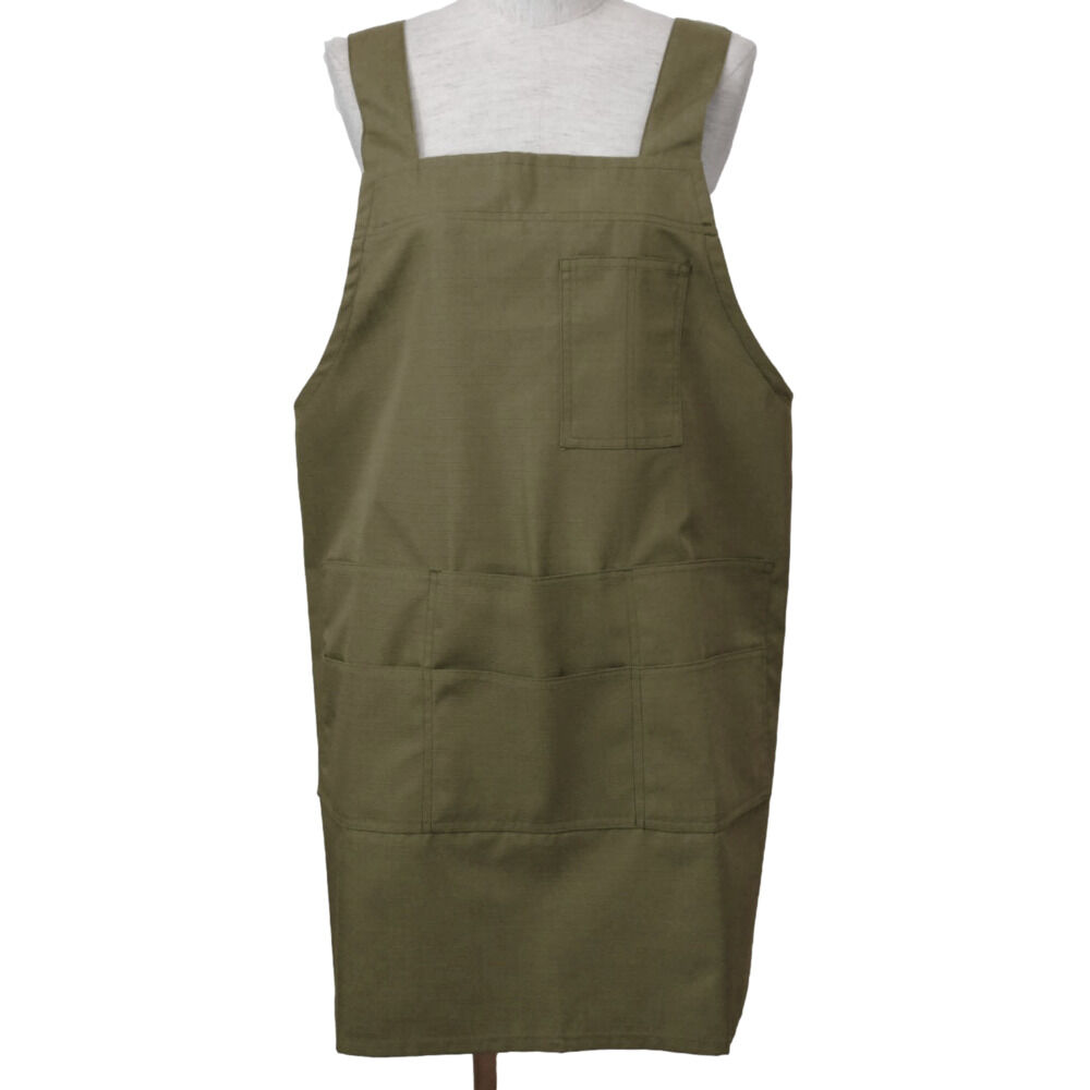BACKYARD FAMILY「エプロン h型 通販 ショート丈エプロン H型 リップストップ 無地 R2-3 撥水加工 多機能」|食器・キッチングッズ|グリーン1