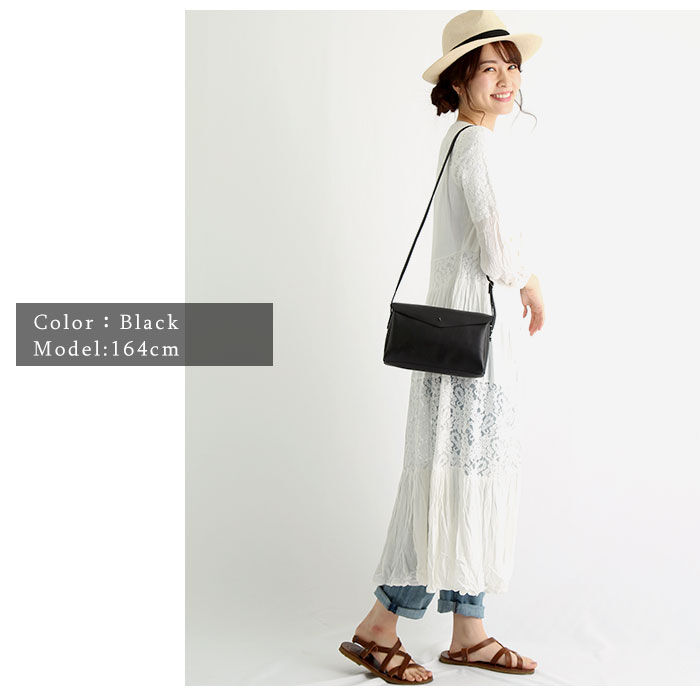 BACKYARD FAMILY「ショルダーバッグ レディース ブランド 通販 革 黒 バック ブラック バッグ 小さめ」|ショルダー・メッセンジャー|