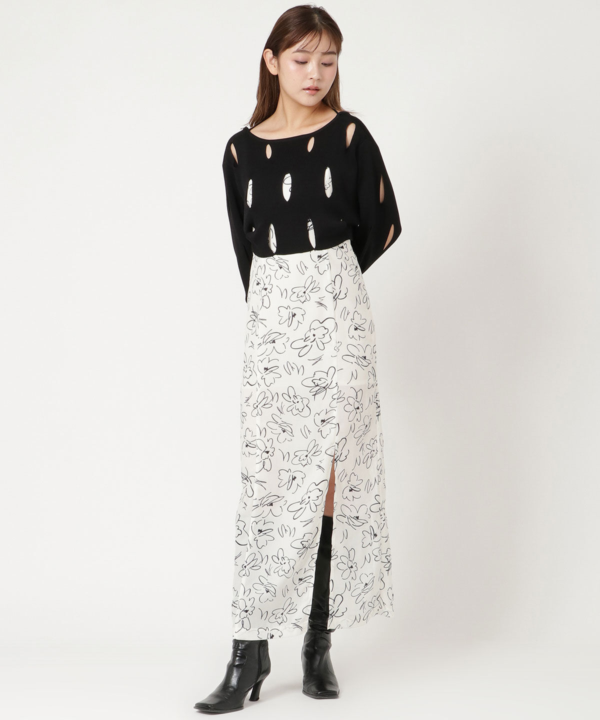 REDYAZEL「カットアウトニット」|ニット・セーター|