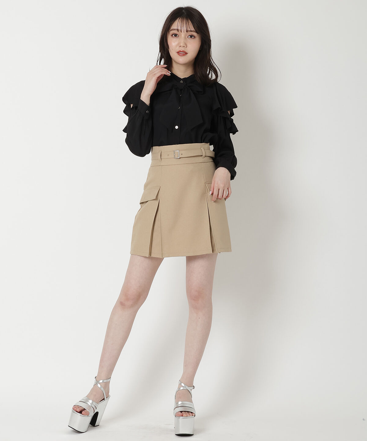 REDYAZEL「カーゴミニスカート」|台形|