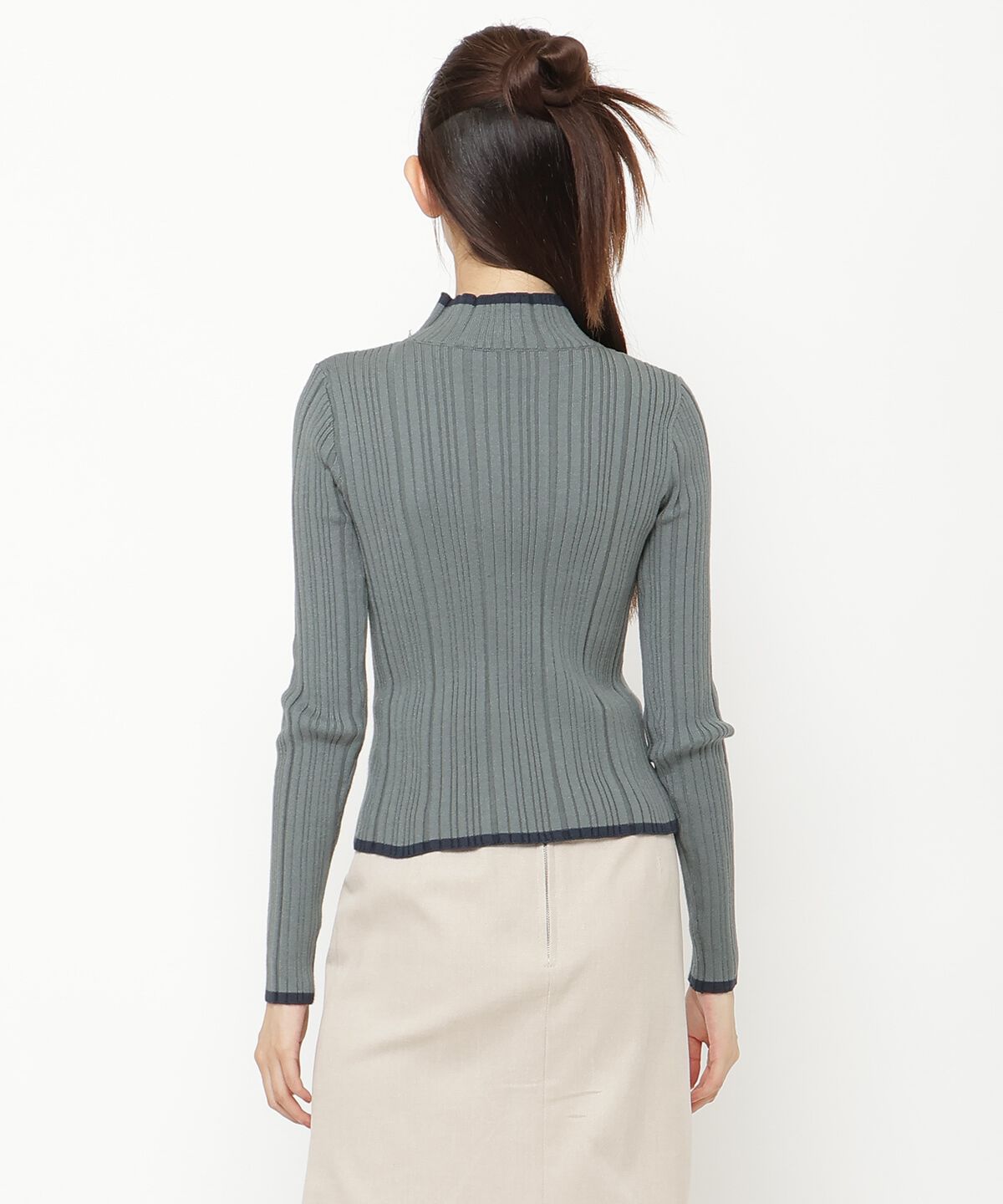 REDYAZEL「バイカラータートルニット」|ニット・セーター|