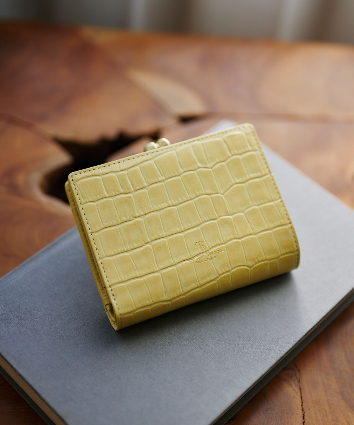 Samantha Thavasa Petit Choice「クロコ型押し折財布」|財布|イエロー