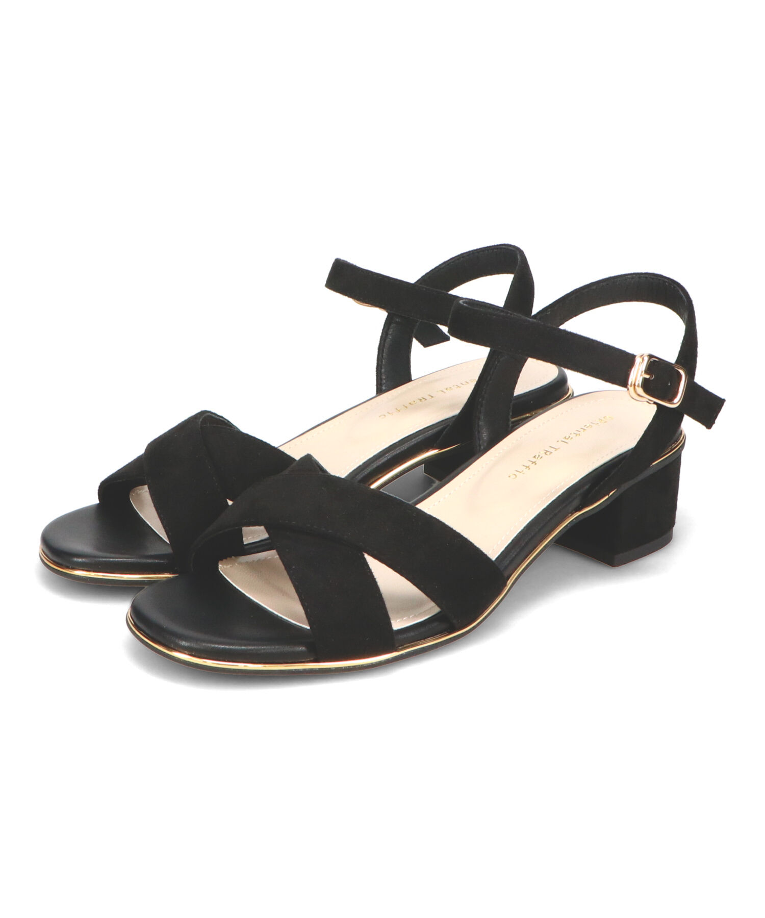 ORiental TRaffic「【WEB限定】●2025春夏新作●クロスストラップメタリックラインサンダル/55201 サンダル トレンド 人気」|サンダル|