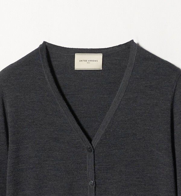 UNITED ARROWS「18G ウール フィット リブ カーディガン」|カーディガン|