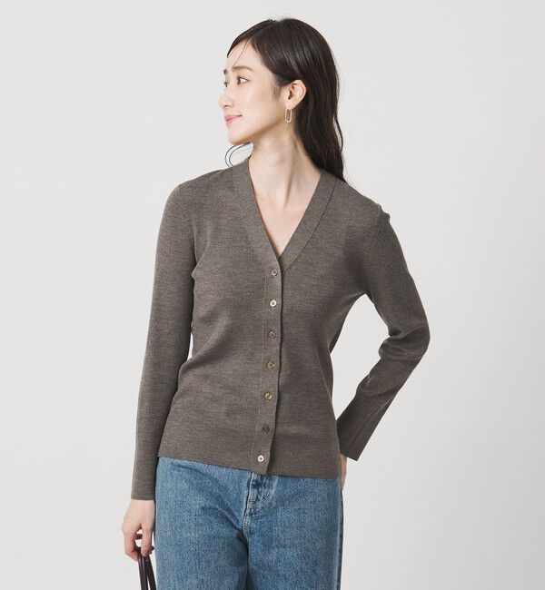 UNITED ARROWS「18G ウール リブ カーディガン」|カーディガン|MOCA