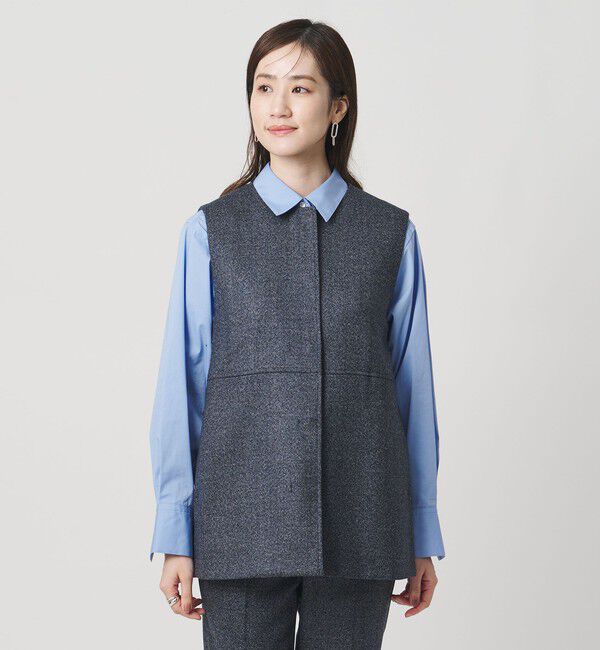 UNITED ARROWS「MOKU ３カラー ツイードライク ベスト」|ベスト・ジレ|