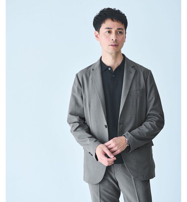UNITED ARROWS green label relaxing「【WEB限定】JUST fit ドライPEスリムセットアップ ジャケット＆パンツ -吸水速乾・防シワ-」|テーラードジャケット|