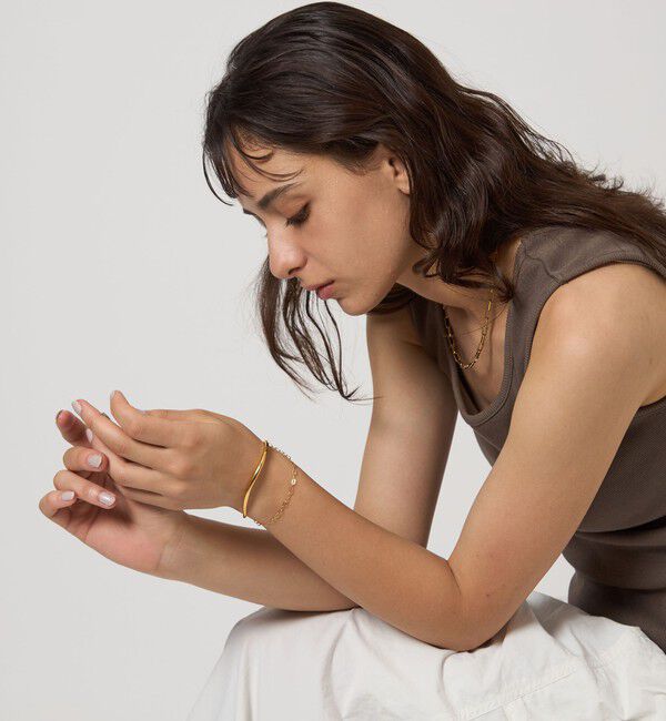 UNITED ARROWS green label relaxing「チェーン コンビ バングル」|ブレスレット・バングル|