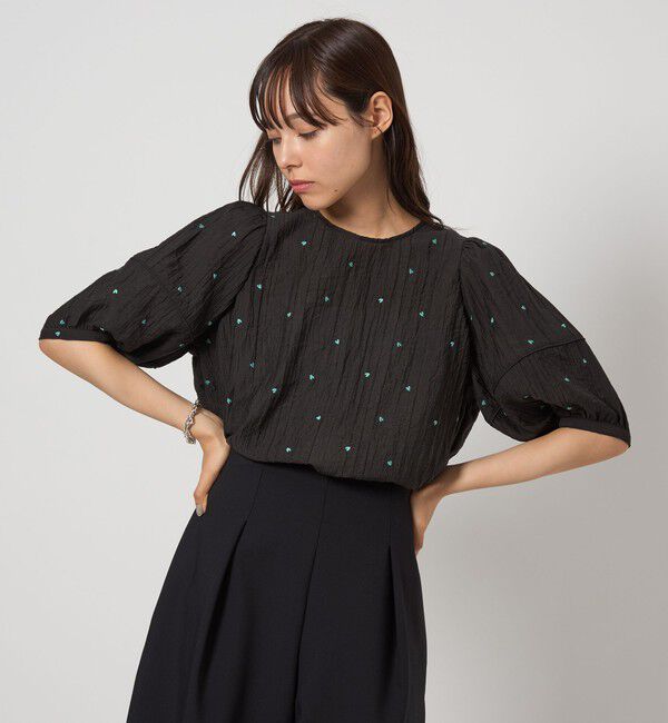 EMMEL REFINES「＜EMMEL REFINES＞EM ハートシシュウ 5SL ブラウス」|シャツ・ブラウス|