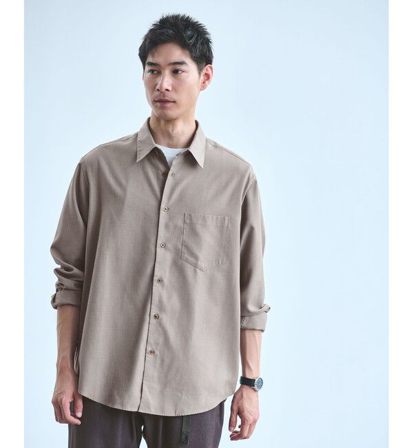 UNITED ARROWS green label relaxing「【WEB限定】ピーチツイル ジャストルーズ シャツ -防シワ-」|シャツ・ブラウス|BEIGE