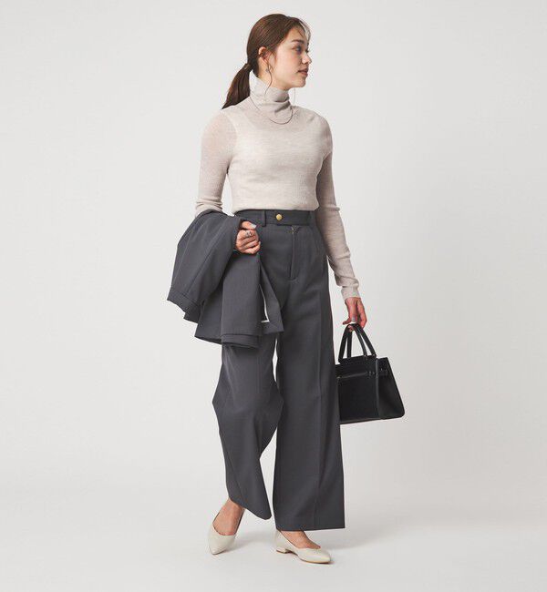 UNITED ARROWS green label relaxing「ウール シアー リブ タートルネック ニット ウォッシャブル」|ニット・セーター|