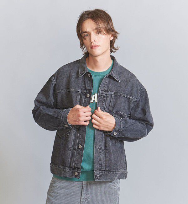 California General Store「＜CGS.＞ オーガニック コットン ブラック デニム HMD Gジャケット」|ブルゾン・スタジャン|