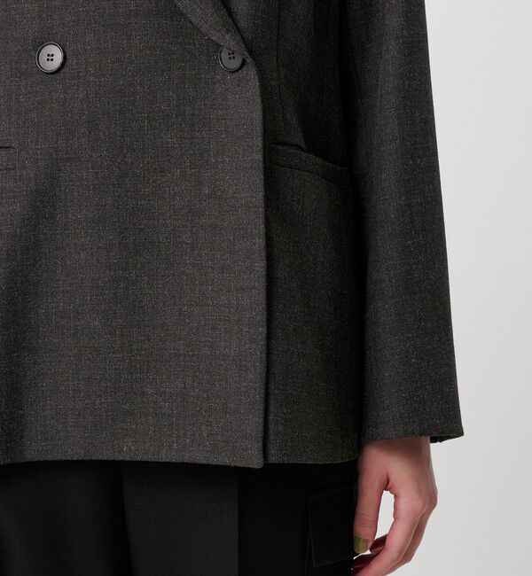 BEAUTY&YOUTH UNITED ARROWS「【WEB限定 Wardrobe DAILY MINIMAL】ウールライク メランジダブルジャケット ウォッシャブル」|テーラードジャケット|
