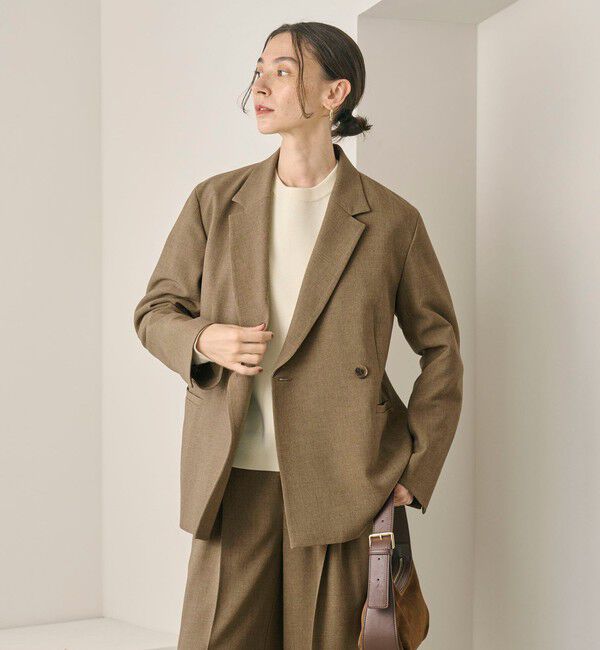 BEAUTY&YOUTH UNITED ARROWS「【WEB限定 Wardrobe DAILY MINIMAL】ウールライク メランジダブルジャケット ウォッシャブル」|テーラードジャケット|
