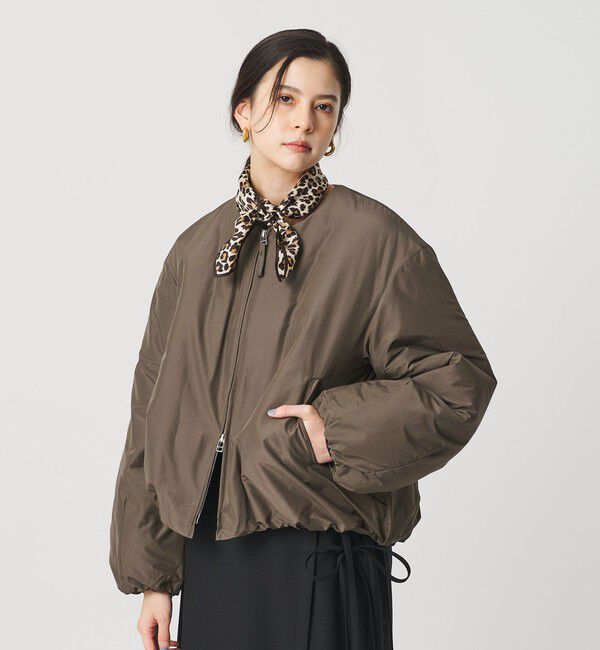 BEAUTY&YOUTH UNITED ARROWS「ポリエステルブレンド ノーカラーバルーンジップブルゾン」|ブルゾン・スタジャン|MOCA