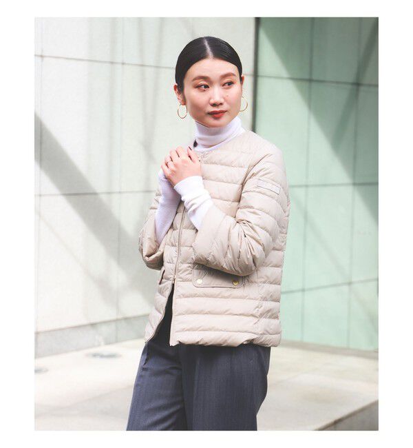 Demi-Luxe BEAMS 「TATRAS / 別注 ACACIA ノーカラー ライトダウンジャケット」|ブルゾン・スタジャン|