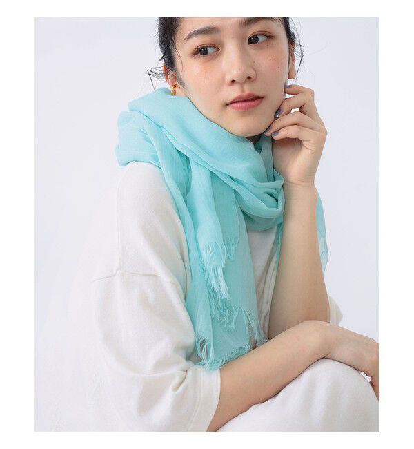 Demi-Luxe BEAMS 「Demi-Luxe BEAMS / コンパクトコットン ストール」|ストール|AQUA_BLUE