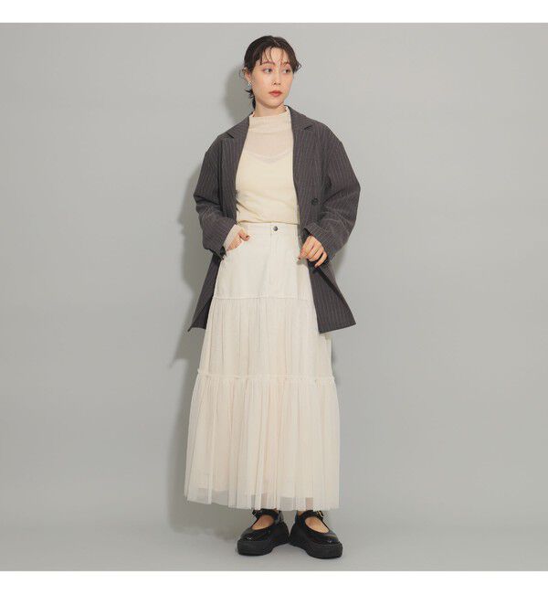 Ray BEAMS 「Ray BEAMS / チュール キリカエ ティアード スカート」|スカート|