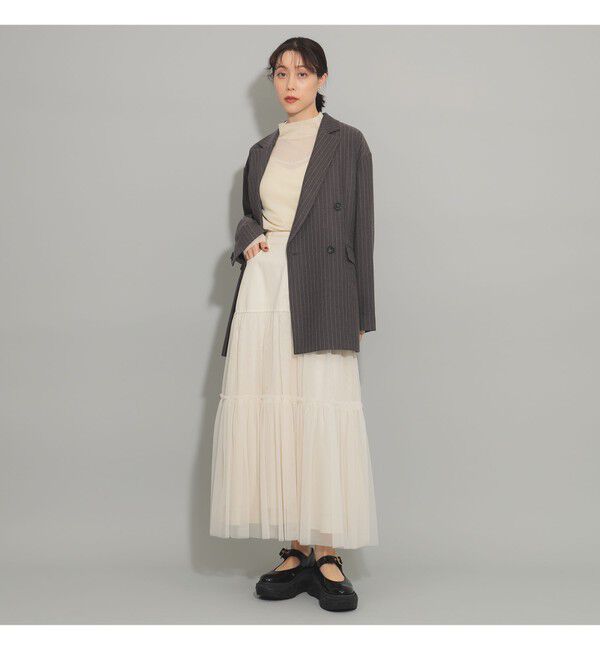 Ray BEAMS 「Ray BEAMS / チュール キリカエ ティアード スカート」|スカート|