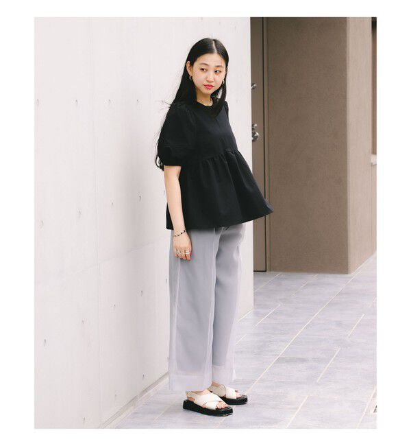 Ray BEAMS 「Ray BEAMS / ランタンスリーブ ギャザー ブラウス」|シャツ・ブラウス|