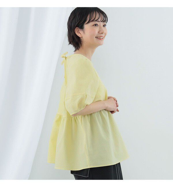 Ray BEAMS 「Ray BEAMS / ランタンスリーブ ギャザー ブラウス」|シャツ・ブラウス|