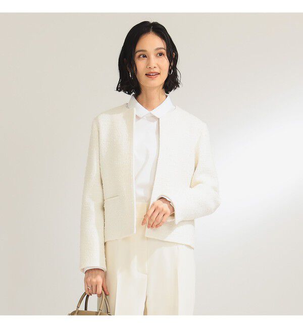 Demi-Luxe BEAMS 「ツイード クルーネック ジャケット＊」|ダッフルコート|