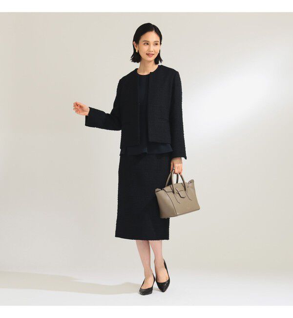 Demi-Luxe BEAMS 「ツイード クルーネック ジャケット＊」|ダッフルコート|