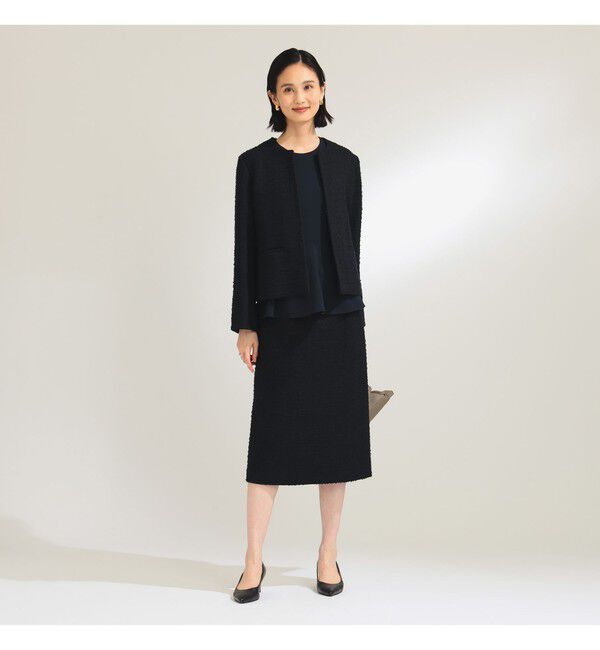 Demi-Luxe BEAMS 「ツイード クルーネック ジャケット＊」|ダッフルコート|