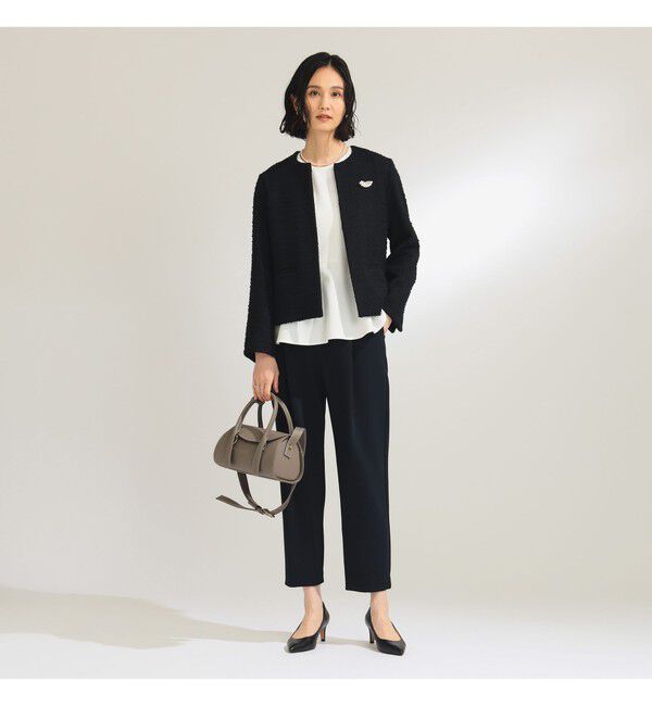 Demi-Luxe BEAMS 「ツイード クルーネック ジャケット＊」|ダッフルコート|