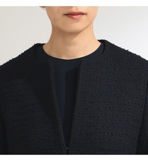 Demi-Luxe BEAMS 「ツイード クルーネック ジャケット＊」|ダッフルコート|