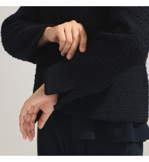 Demi-Luxe BEAMS 「ツイード クルーネック ジャケット＊」|ダッフルコート|