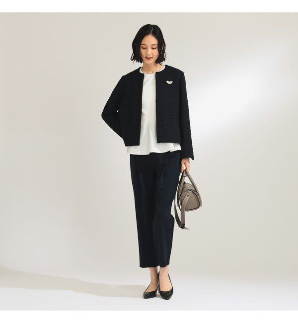 Demi-Luxe BEAMS 「ツイード クルーネック ジャケット＊」|ダッフルコート|