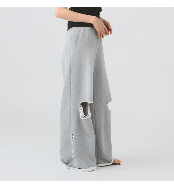 Ray BEAMS 「ダメージ スウェット パンツ」|その他|