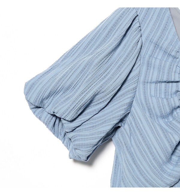 Ray BEAMS 「ジャカード スクエアネック パフスリーブ ワンピース」|ワンピース|