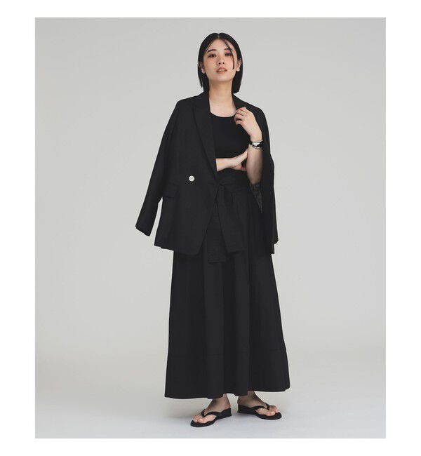 Demi-Luxe BEAMS 「ダブルブレスト リネン ジャケット」|ダッフルコート|