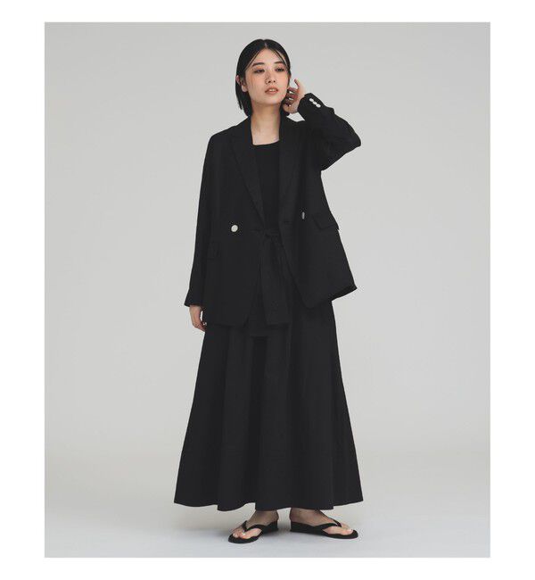 Demi-Luxe BEAMS 「ダブルブレスト リネン ジャケット」|ダッフルコート|