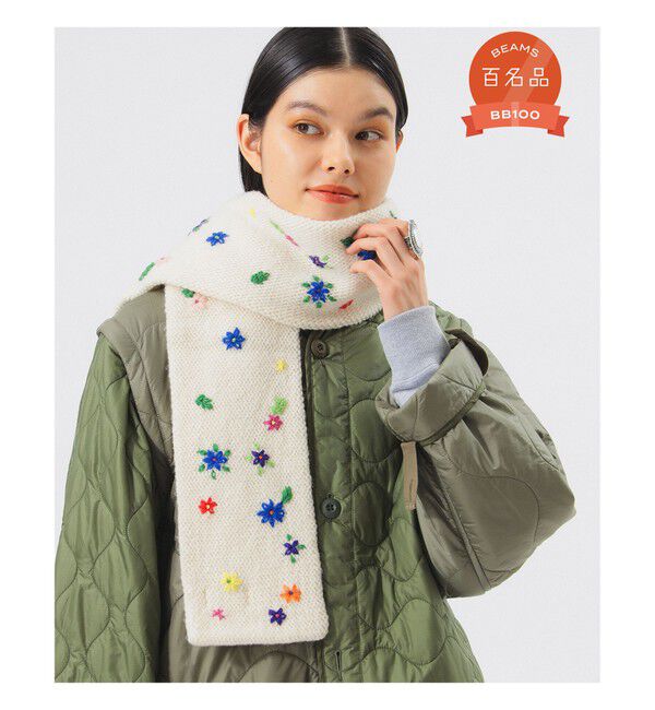 Beamsboy 手編みフラワー刺繍マフラー 手編み フラワー刺繍 マフラー（BEAMSBOY）｜ルミネのファッション通販