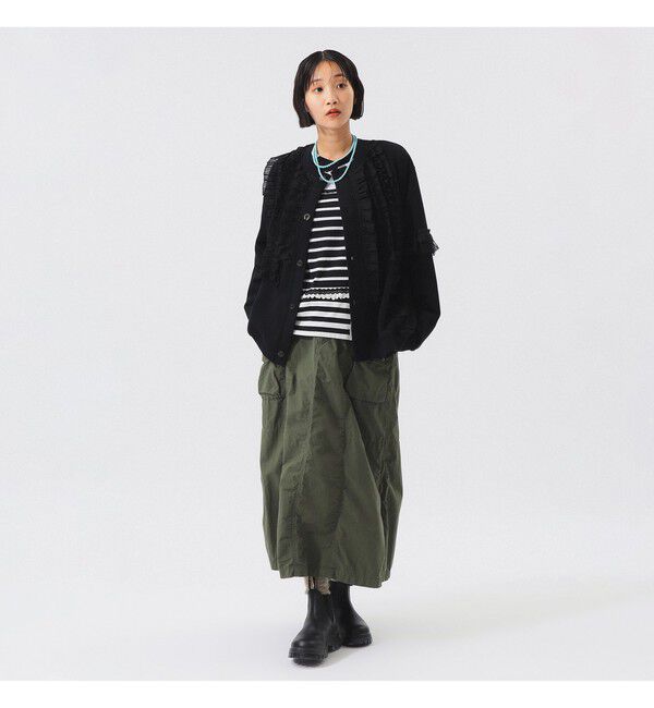 BEAMSBOY「【別注】TORI-TO / タテフリル カーディガン」|スウェット・ジャージ|