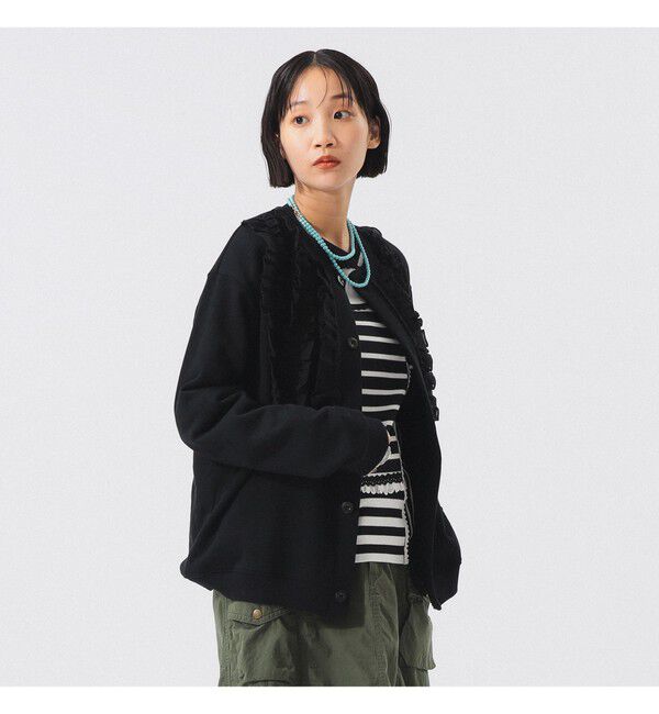 BEAMSBOY「【別注】TORI-TO / タテフリル カーディガン」|スウェット・ジャージ|