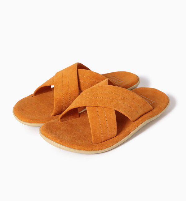 SHIPS「ISLAND SLIPPER: SHIPS(シップス) 別注 クロスストラップ サンダル」|サンダル|オレンジ