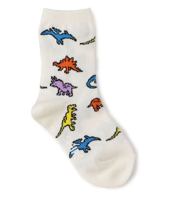 SHIPS KIDS「SHIPS KIDS:ダイナソー ソックス」|ソックス|オフホワイト