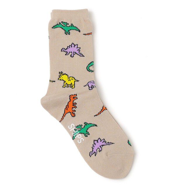 SHIPS KIDS「SHIPS KIDS:ダイナソー ソックス」|ソックス|ベージュ