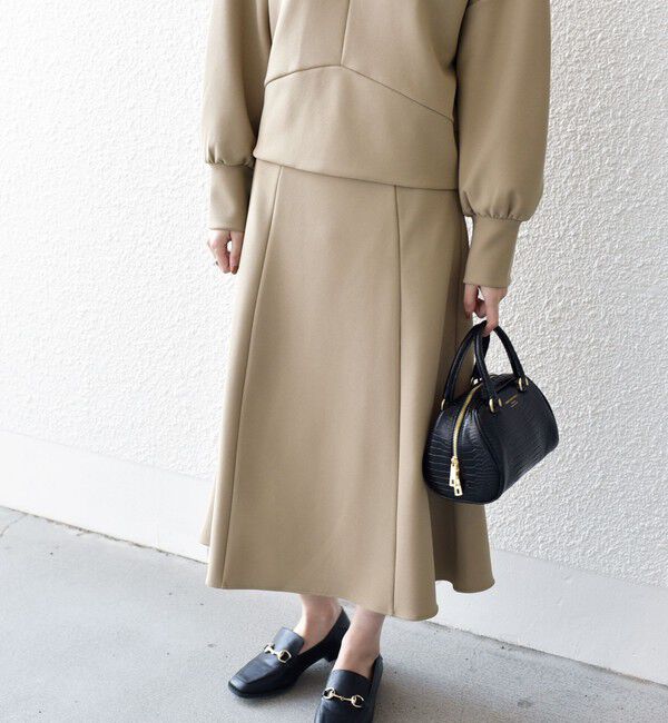 SHIPS for women「*〈手洗い可能〉ジョーゼット 切替 セミフレア スカート ◇」|スカート|