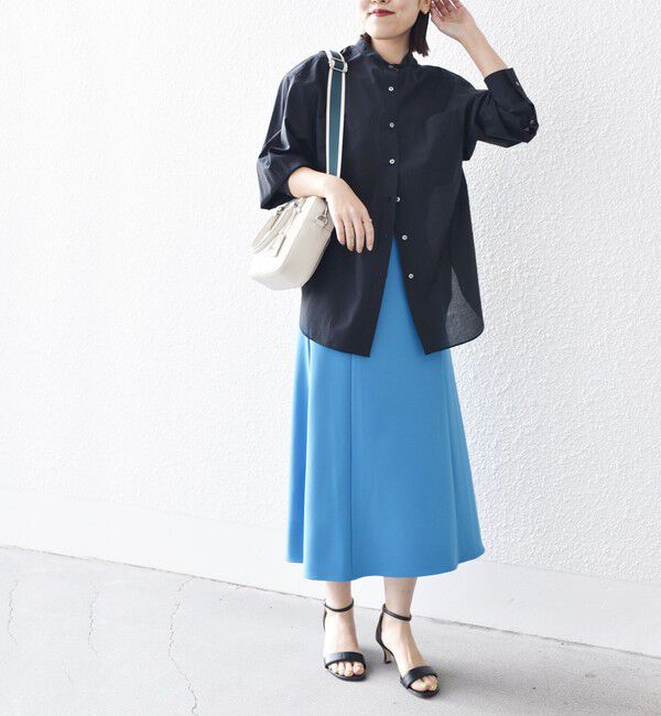 SHIPS for women「*〈手洗い可能〉ジョーゼット 切替 セミフレア スカート ◇」|スカート|