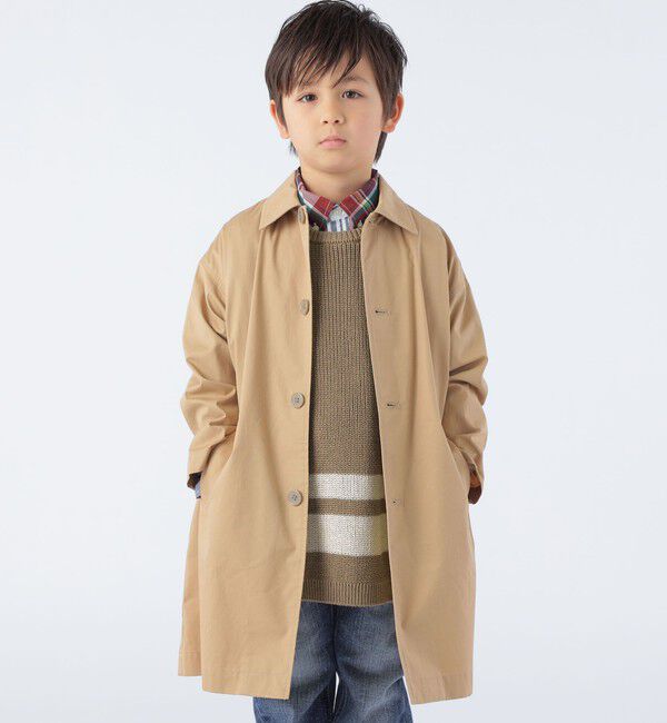 SHIPS KIDS「SHIPS KIDS:100～130cm /〈撥水〉ステンカラー コート」|ステンカラーコート|ベージュ