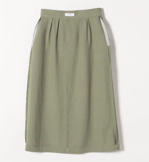 SHIPS any「SHIPS any:〈洗濯機可能〉リサイクル ブレンドリネン ボタン Aライン スカート」|スカート|