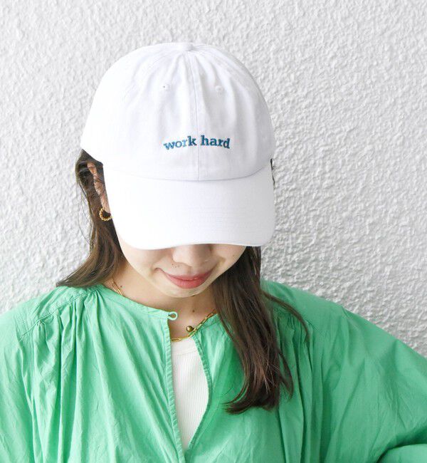 SHIPS any「newhattan: ロゴ 刺繍 キャップ」|キャップ・キャスケット|ホワイト