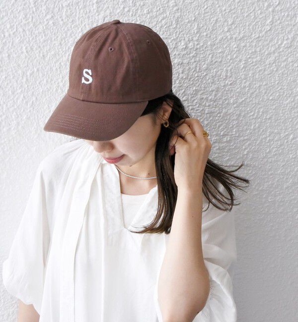 SHIPS any「newhattan: ロゴ 刺繍 キャップ」|キャップ・キャスケット|ブラウン